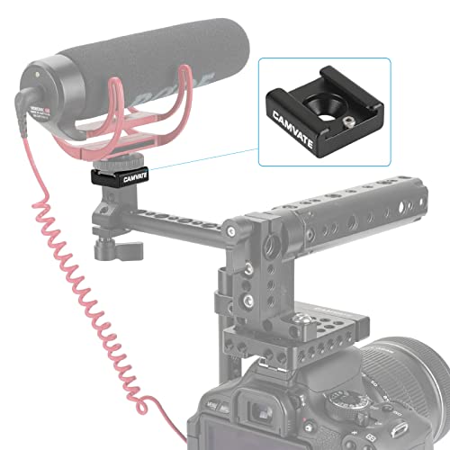 CAMVATE Cold Shoe Mount with 1/4''-20 Hole for Camera Flash Microphone Accessories(2 Pieces) - 0993 - style: 2Piece,black