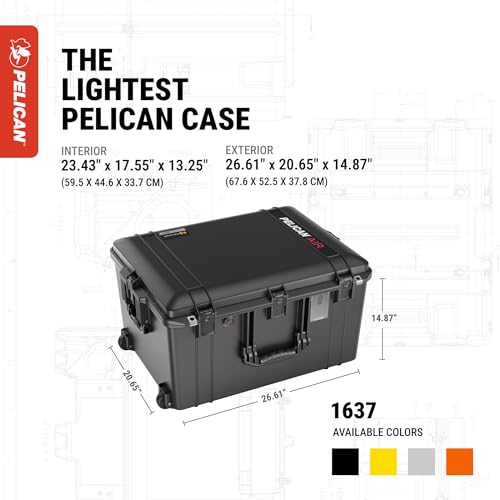 Pelican Air 1637 Case With Padded Dividers - Black - color: Black, size: With Padded Dividers