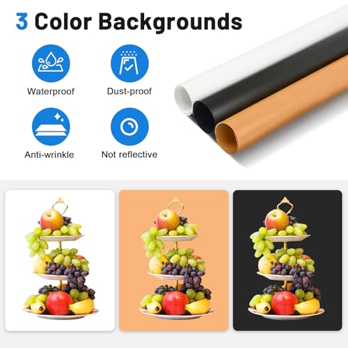 40x40 Inch Photo Studio Photo Light Box for Photography, 405 LED Large Lightbox with 3 Light Panel Stepless Dimming and Soft Light Cloth Professional Photo Background Shooting Tents - size: 40x40 in (3 LED Strips)