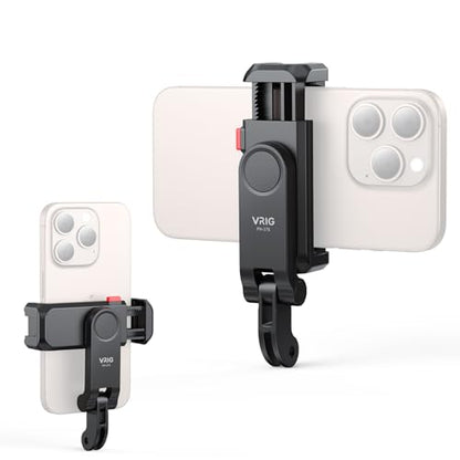 VRIG Phone Holder/Phone Mount for GoPro Adapter Hot Shoe Mount Adapter | Action Camera Phone Mount Adapter Attaching on DSLR Camera or Ring Light, for iPhone, Samsung, GoPro Hero 13, Mission 1 Pro