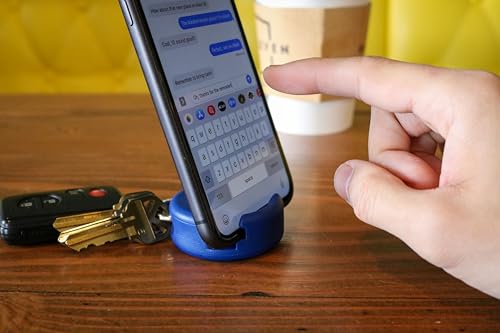 GoDonut Mini – Portable Keychain Cell Phone Stand & Holder – Desk Accessory Perfect for Travel, Office & Nightstand – Compatible with iPad mini and Smartphones - Teal - color: Teal