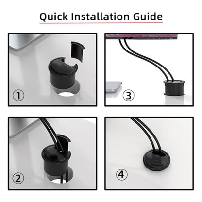 CY USB 3.0 Hub SD TF 3 Port USB 60mm Desk Grommet Splitter Dock Station Micro-SD Card Reader for Desktop PC Desk - style: 3USB+SD+TF