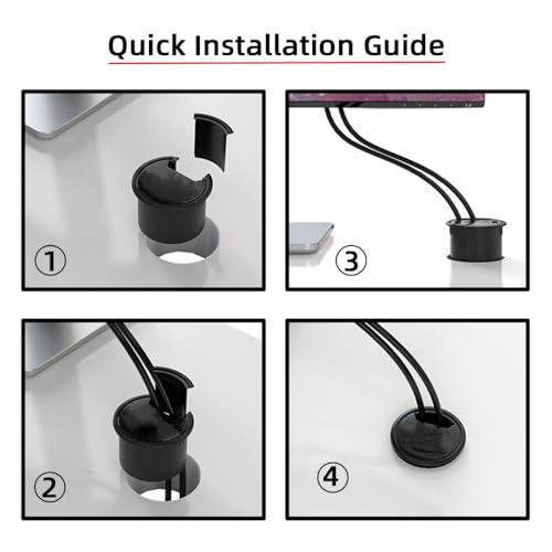 CY USB 3.0 Hub 4 Port USB 60mm Desk Grommet Splitter Dock Station Interface 5Gbps for Desktop PC - style: 4USB