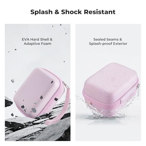 K&F CONCEPT Carrying Case for Digital Camera, Hard Shell Protective Travel Case Compatible with Ricoh GR III/GR IIIX/for Sony ZV-1 RX100/ for Canon G7X Mark III/G5X Mark II (Case Only) - color: Pink