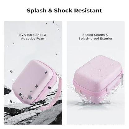 K&F CONCEPT Carrying Case for Digital Camera, Hard Shell Protective Travel Case Compatible with Ricoh GR III/GR IIIX/for Sony ZV-1 RX100/ for Canon G7X Mark III/G5X Mark II (Case Only) - color: Pink