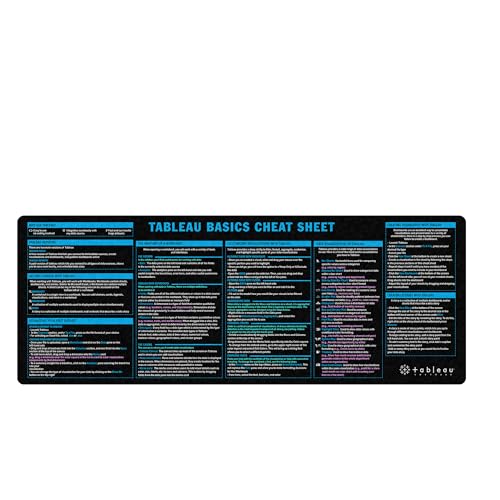 Tableau Shortcuts Cheat Sheet Mouse Pad, Mouse Mat, Perfect for Analysts Students Office Professionals, Essential Computer Accessories for Study, Work, and Reference Purposes KMH - color: Tableau