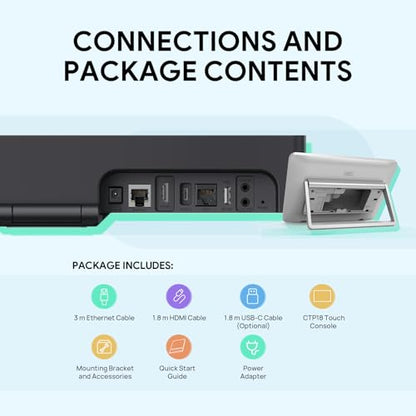 Yealink A10-020 All-in-One Video Conferencing System 4K Conference Room Camera Android Meeting Bar A10 with CTP18 Touch Panel for Small Rooms Certified by Microsoft Teams Room, Zoom Room - size: A10-020