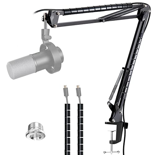YOUSHARES Microphone Boom Arm Stand for FIFINE K688, AM8, A6T, T669, Shure SM7B/MV7+/MV6, Adjustable Scissor Arm with Cable Management - color: FIFINE 688