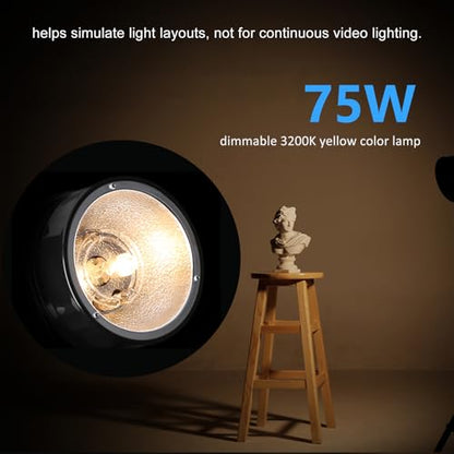 Godox Studio Flash Light Kit for Photography, Strobe Softbox Lighting Kit, 2x180W Daylight Compact Monolight with Flash Trigger, Softbox, Light Stands, Reflector Storage Bag, Umbrella, AC 110V Powered
