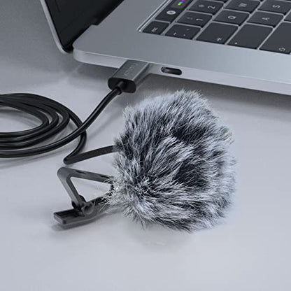 Cubilux Wind Muff (Dead cat) for Lavalier Lapel Microphone, Outdoor Furry Windscreen, Windshield, Windjammer for Mini MIC, 6-Pack - color: Furry Cover, 6-Pack