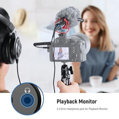 NEEWER Plug & Play Vlog Microphone, 20-20KHz Mini Supercardioid Mic with 3.5mm TRRS, Low Frequency Cut, Gain Control, Two OTG Compatible with iPhone 16 15 S25 Ultra Android Tablet Mac Camera, VM11 - style: VM11