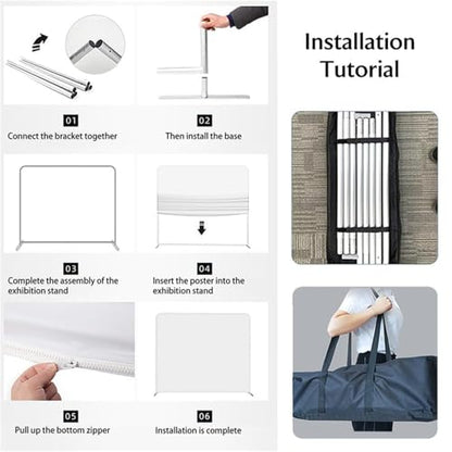 Customize Trade Show Display Holder Tension Fabric for Backdrop Frame and Banner Set - Double-Sided Printing 12.5×7.5 FT - color: Tension Fabric Display, size: 12.5×7.5 FT
