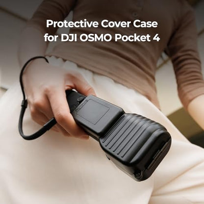 SMALLRIG Protective Cover Case Kit for DJI Osmo Pocket 4, Hard Shell and Silicone, Anti-Scratch Full Coverage Body Gimbal Screen Grip Handle, with Lanyard - 6005