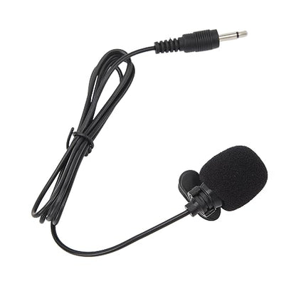 Wired Lavalier Microphone, Noise Reduction Mini Portable Omnidirectional Condenser Mic with Windproof Sponge and, for Interviews Meetings Podcasts Recording