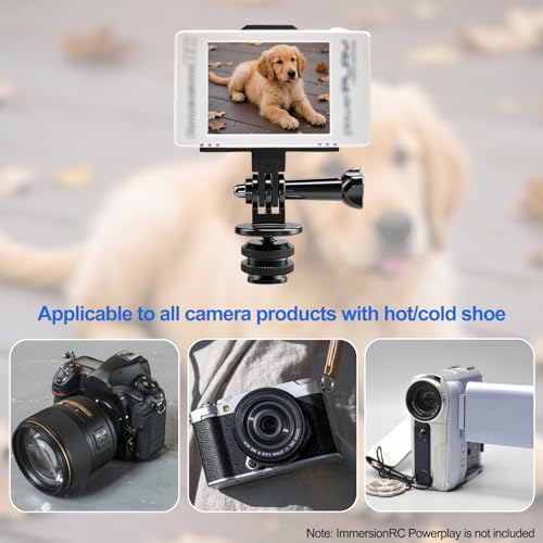 Hot Shoe Bracket Cold Shoe Mount for ImmersionRC Powerplay, Suitable for Any DSLR, Mirrorless Camera and Camcorder