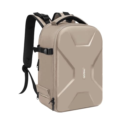 MOSISO Camera Backpack,DSLR/SLR/Mirrorless Photography Camera Bag Full Open Waterproof Hardshell Bag with Insert&Tripod Holder&Laptop Compartment Compatible with Canon/Nikon/Sony, Camel - color: Camel