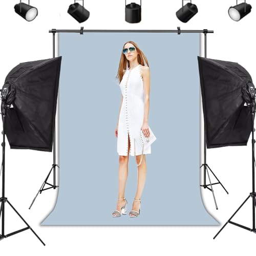 Dusty Blue Photography Backdrop Studio Photography Film & Television Portraiture Interview Programs Product Display Home Videos Parties Exhibition Halls Wedding Backdrops 5x7FT - color: Dusty Blue, size: 5x7FT