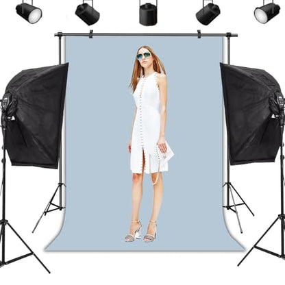 Dusty Blue Photography Backdrop Studio Photography Film & Television Portraiture Interview Programs Product Display Home Videos Parties Exhibition Halls Wedding Backdrops 6x9FT - color: Dusty Blue, size: 6x9FT