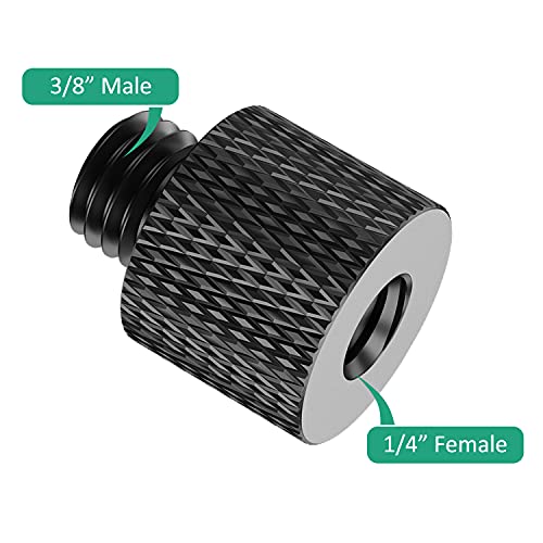 3/8 to 1/4 Camera Screw Adapter Thread 4 Pcs 1/4 Female to 3/8 Male and 3/8 Female to 1/4 Male Camera Tripod Adapter for Camera Monitor Tripod Mic Mount Microphone Stand