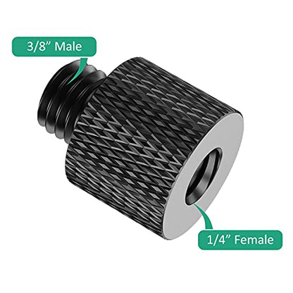 3/8 to 1/4 Camera Screw Adapter Thread 4 Pcs 1/4 Female to 3/8 Male and 3/8 Female to 1/4 Male Camera Tripod Adapter for Camera Monitor Tripod Mic Mount Microphone Stand