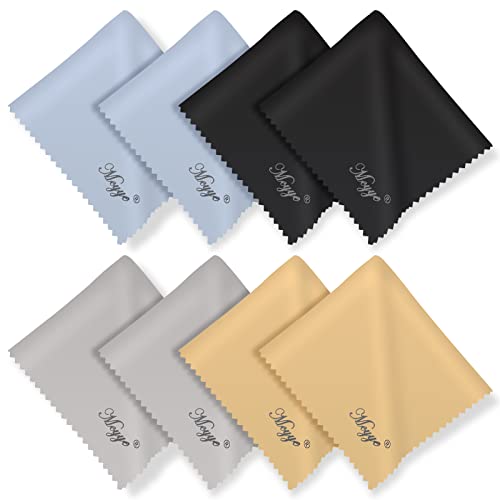 8 PCS Eyeglass Microfiber Cleaning Cloth for Glasses, 6 x7 in Cleaner | Premium Lens Wipes Cloth for Electronics, Glasses, TV Screen, Cell Phone and Laptop, Works Well for Cleaning the Screens