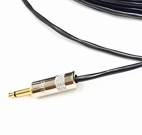 Custom Cable Connection 50 Foot 3.5mm Mono Male to Male Cable with Black PVC Jacket - size: 50 Foot