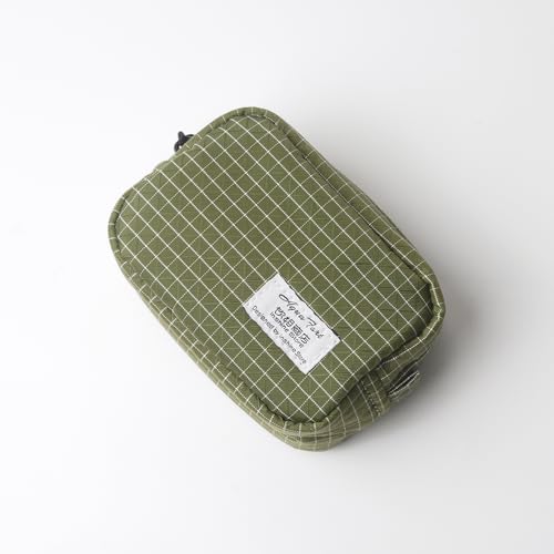 Small camera bag, utility bag, makeup bag, made of nylon, waterproof, shockproof (Green) - color: Green