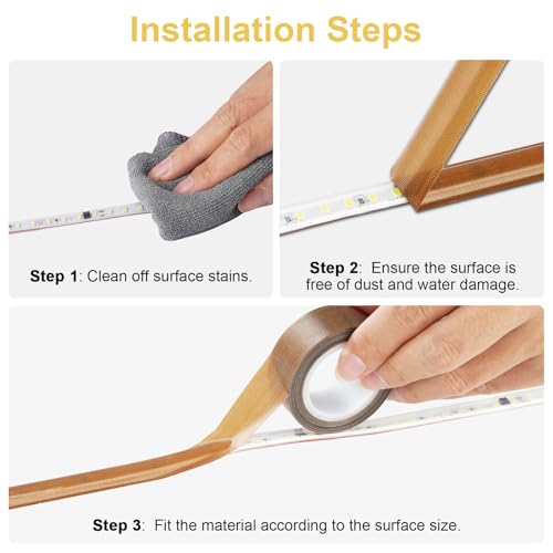 Light Strip Masking Tape 0.78inx 32.8ft Brown Light Dimming Tape for Soften Light, 2PCS - color: Brown