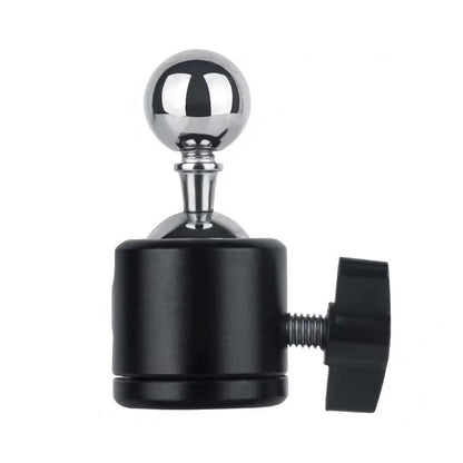 VizGiz 4 Pack 17mm Ball Head with 1/4 inch Threaded Screw Socket Stainless Steel Swivel Ball Joint Adapter Converter for Super Clamp Camera Hot Shoe Mount Smartphone Holder Phone Clip Light Tripod