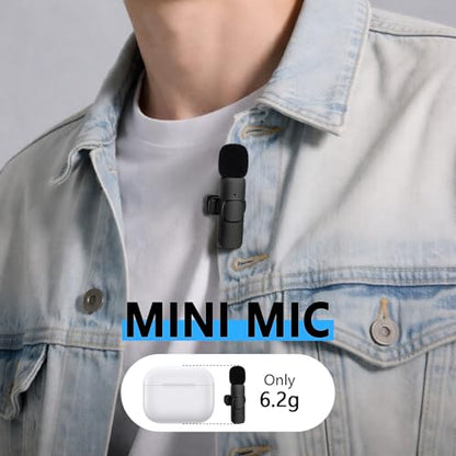 4 Pcs Professional Wireless Lavalier Microphone for Type C Phone Laptop PC K9 Dual Mics 4 Transmitter 2 Receiver Furry Windscreen USB Adapter 2/4 Person Video Mic for Vlog Interview Podcast