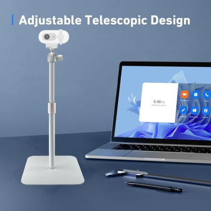 White Webcam Magnetic Stand Holder for Logitech Brio 100, Brio 300,Brio 500,C270,C310 webcams