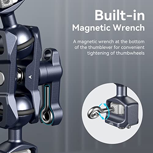 SMALLRIG Camera Magic Arm, Flexible Articulating Arm with 1/4” Screws, Field Monitor Mount with Dual Ballhead, Aluminum - style: Standard