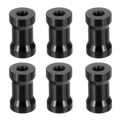 PATIKIL Camera Spigot Screws Converter 1/4" to 3/8" Female to Female, 6 Pack Tripod Screw Adapter Spigot Stud for Light Stand Hot Shoe Cold Shoe Adapter Ball Head Flash, Black