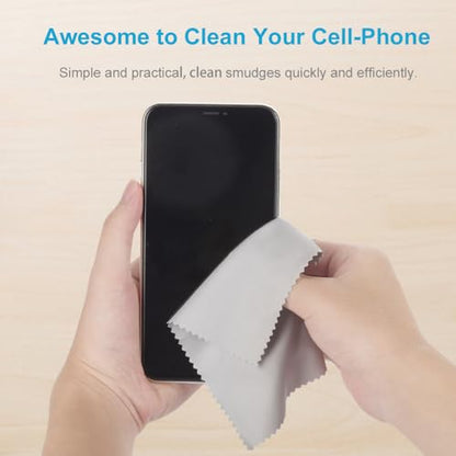 8 PCS Eyeglass Microfiber Cleaning Cloth for Glasses, 6 x7 in Cleaner | Premium Lens Wipes Cloth for Electronics, Glasses, TV Screen, Cell Phone and Laptop, Works Well for Cleaning the Screens