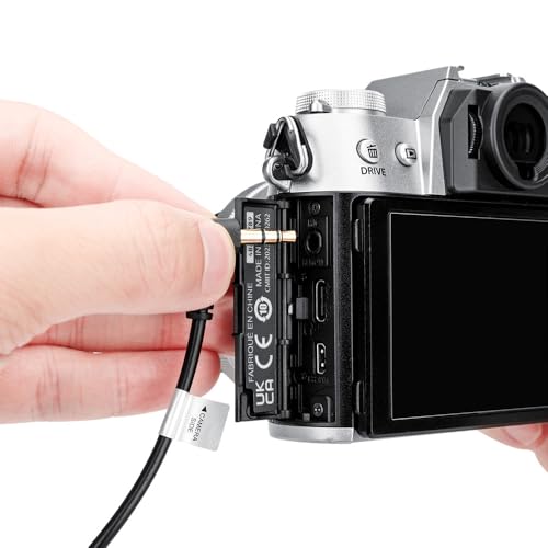 JJC 3.5mm TRS Male to 2.5mm Female Shutter Remote Adapter Converter for Fuji Fujifilm X-E5 XE5 X-M5 XM5 X-T50 XT50 GFX100RF GFX 100S II GFX100 II GFX100II Cameras, Allows to Connect Fuji RR-100 Remote - size: 3.5mm Male to 2.5mm Female