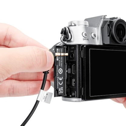 JJC 3.5mm TRS Male to 2.5mm Female Shutter Remote Adapter Converter for Fuji Fujifilm X-E5 XE5 X-M5 XM5 X-T50 XT50 GFX100RF GFX 100S II GFX100 II GFX100II Cameras, Allows to Connect Fuji RR-100 Remote - size: 3.5mm Male to 2.5mm Female