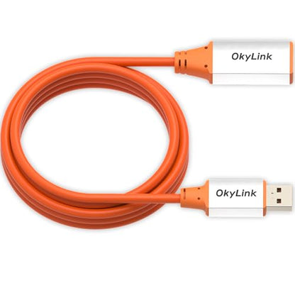 OkyLink Active USB 3.2 Gen 2 Extension Cable 10Gbps 10Gbps, 10ft | 3m, Male to Female, Built-in Signal Amplifier, Aluminum Housing, for Camera, USB Hub - color: USB3.2(10Gbps), size: 10ft (3m)