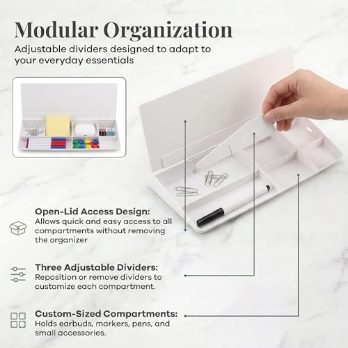 Birch Desktop Glass Whiteboard with Magnetic Weekly Calendar – Dry Erase Board, Keyboard Stand, Hidden Storage, Adjustable Dividers, 3 Markers & Eraser – Office, Home, School – Cloud - style: Cloud Gen2