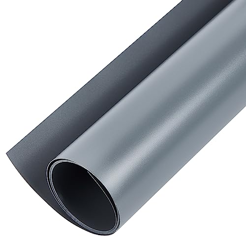 BENECREAT 40x15inch PVC Photography Backdrop, Matte Gray PVC Vinyl Photo Background for Product Video Photography Photo Studio - color: Grey