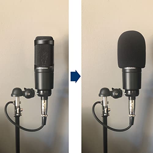 Microphone Covers Foam 1-Pack, High Density Foam Mic Windshield Pop for Mic Condenser Microphone - size: Large