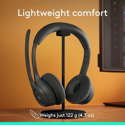 Logitech Zone 301 Wireless Bluetooth Headset with Noise-Canceling Microphone, Compatible with Windows, Mac, Chrome, Linux, iOS, iPadOS, Android – Graphite - color: Graphite