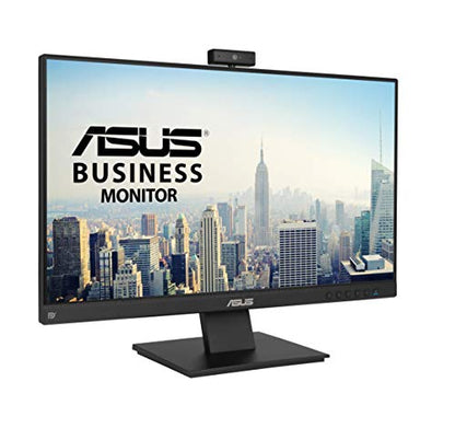 ASUS BE24EQK 24” Business Monitor with 1080P Full HD IPS, Eye Care, DisplayPort HDMI, Frameless, Built-in Adjustable 2MP Webcam, Mic Array, Stereo Speaker, Video Conference,Black - style: 24" Webcam