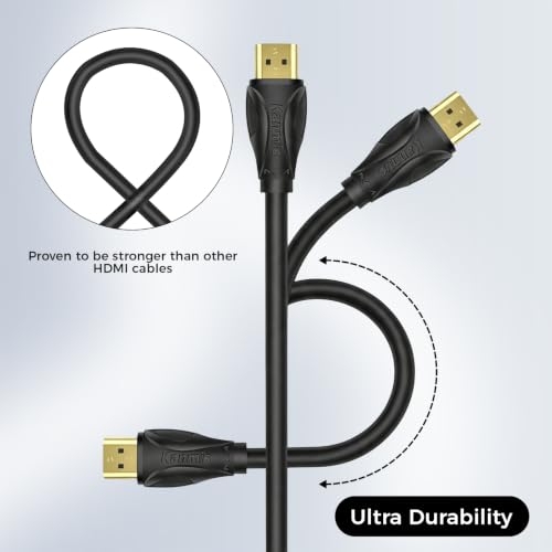 8K HDMI Cable 6ft, High Speed 2.1 Cables 8K@60Hz 4K@120hz, High Speed Gold Plated Connectors hdmi Cord, Compatible with PlayStation Arc PS3 PS4 PC HDTV - size: 6FT