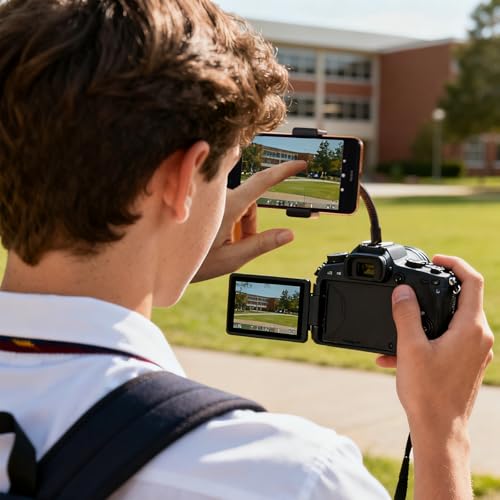 Ring Light Phone Holder with Hot Shoe & 1/4 Adapter, Adjustable Gooseneck | Universal Camera Phone Holder, Flexible Phone Mount Attachment Replacement for Camera, Ring Light & Tripod Stand