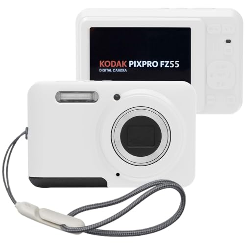 Silicone Case for KODAK PIXPRO FZ55 with Lanyard KODAK PIXPRO FZ55 case- White - color: White