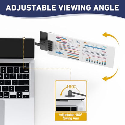 HAUTOCO Monitor Mount Document Clip Document Holder for Typing Clips to Laptops & Monitors and Wireless Charging Mouse Pad 15W RGB Gaming Mousepad
