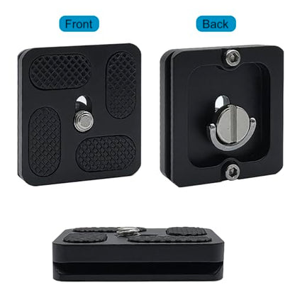 PU-40 40mm Universal Quick Release Plate with 1/4" Screw, Arca-Swiss Compatible Slide-in QR Plate for DSLR Camera, Mini Tripod & Ball Head - size: 40 MM*38 MM