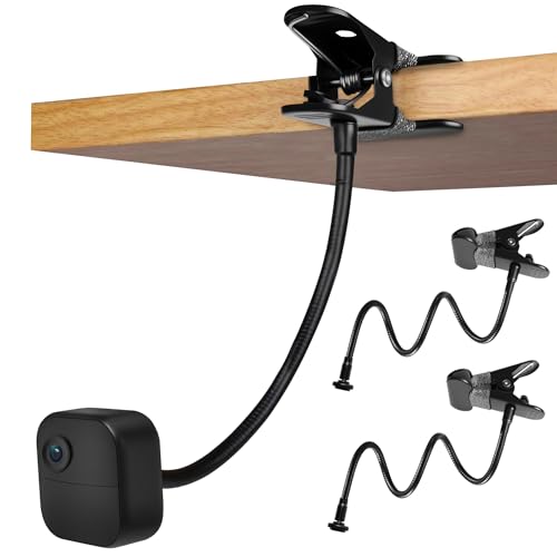 Blink Outdoor Camera Mount，Flexible Clip Clamp for Blink Mini/XT2/XT3，15.7-Inch Gooseneck Arm with 360° Rotation，No Tools Installation，Universal Blink Camera Accessories for Tree/Fence (Black)
