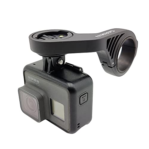 Cestbon Mount Combo Adapter for Garmin Edge Compatible with Camera or Headlight, Quick Release Out-Front Mount Extended Universal Adapter - color: extended adapter