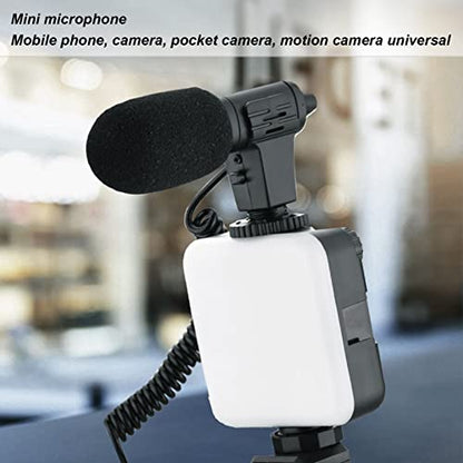 Smartphone Vlog Kit with Tripod Fill Light and Mic, Adjustable Lighting, Portable Vlogging Accessories - Soft Light, Windproof Microphone, Ideal for Content Creators